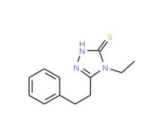 4-Ethyl-5-(2-phenylethyl)-4H-1,2,4-triazole-3-thiol (CAS 590376-41-3) - chemical structure image