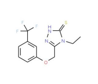 4-Ethyl-5-{[3-(trifluoromethyl)phenoxy]methyl}-4H-1,2,4-triazole-3-thiol - chemical structure image