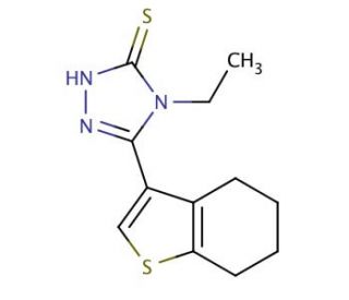 4-Ethyl-5-(4,5,6,7-tetrahydro-1-benzothien-3-yl)-4H-1,2,4-triazole-3-thiol - chemical structure image