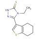4-Ethyl-5-(4,5,6,7-tetrahydro-1-benzothien-3-yl)-4H-1,2,4-triazole-3-thiol - chemical structure image