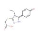 [4-Ethyl-5-(4-hydroxyphenyl)-4H-[1,2,4]triazol-3-ylsulfanyl]-acetic acid - chemical structure image