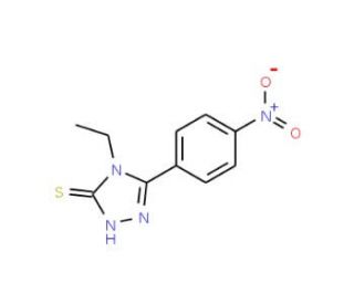4-Ethyl-5-(4-nitro-phenyl)-4H-[1,2,4]triazole-3-thiol (CAS 29527-36-4) - chemical structure image