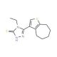 4-Ethyl-5-(5,6,7,8-tetrahydro-4H-cyclohepta-[b]thien-3-yl)-4H-1,2,4-triazole-3-thiol - chemical structure image