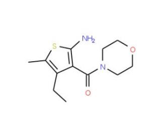 4-Ethyl-5-methyl-3-(morpholin-4-ylcarbonyl)thien-2-ylamine (CAS 588714-52-7) - chemical structure image