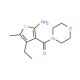 4-Ethyl-5-methyl-3-(morpholin-4-ylcarbonyl)thien-2-ylamine (CAS 588714-52-7) - chemical structure image