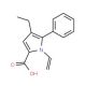 4-Ethyl-5-phenyl-1-vinyl-1H-pyrrole-2-carboxylic acid (CAS 131172-70-8) - chemical structure image