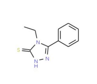 4-Ethyl-5-phenyl-4H-1,2,4-triazole-3-thiol (CAS 26131-61-3) - chemical structure image