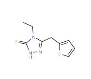 4-Ethyl-5-(thien-2-ylmethyl)-4H-1,2,4-triazole-3-thiol (CAS 667435-85-0) - chemical structure image