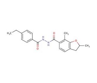 4-Ethyl-benzoic acid N&prime;-(2,7-dimethyl-2,3-dihydro-benzofuran-6-carbonyl)-hydrazide - chemical structure image