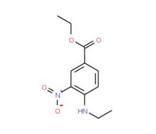 4-Ethylamino-3-nitro-benzoic acid ethyl ester (CAS 91182-00-2) - chemical structure image