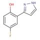 4-Fluoro-2-(1H-pyrazol-3-yl)phenol (CAS 288401-64-9) - chemical structure image