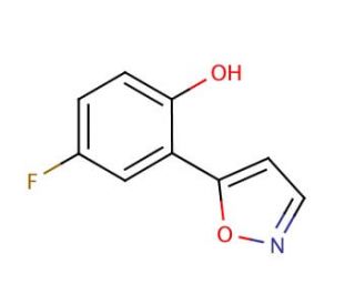 4-Fluoro-2-(5-isoxazolyl)phenol (CAS 288401-62-7) - chemical structure image