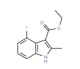 4-Fluoro-2-methylindole-3-carboxylic acid ethyl ester (CAS 886362-68-1) - chemical structure image