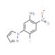 4-fluoro-2-nitro-5-(1H-pyrazol-1-yl)aniline - chemical structure image