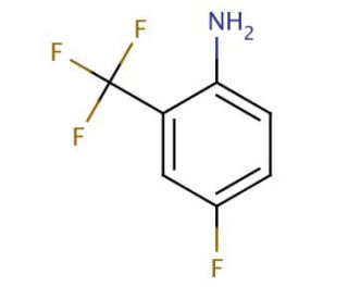 4-Fluoro-2-(trifluoromethyl)aniline (CAS 393-39-5) - chemical structure image