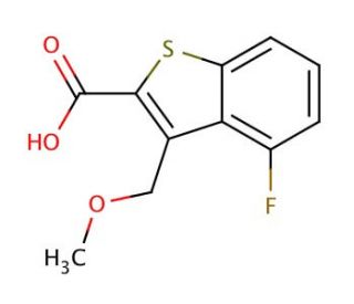 4-fluoro-3-(methoxymethyl)-1-benzothiophene-2-carboxylic acid - chemical structure image