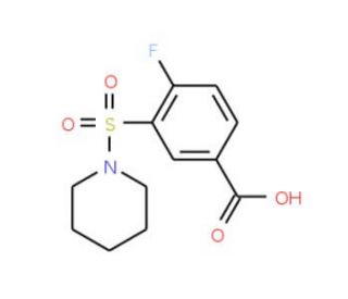 4-Fluoro-3-(piperidine-1-sulfonyl)-benzoic acid - chemical structure image