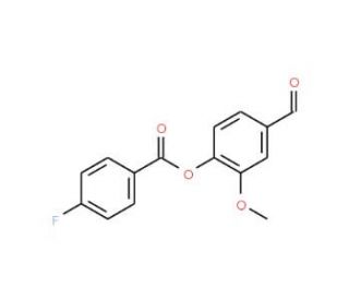 4-Fluoro-benzoic acid 4-formyl-2-methoxy-phenyl ester - chemical structure image