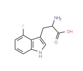 4-Fluoro-DL-tryptophan (CAS 25631-05-4) - chemical structure image