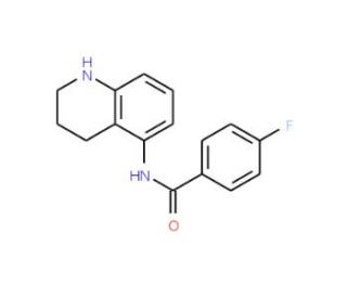 4-fluoro-N-(1,2,3,4-tetrahydroquinolin-5-yl)benzamide - chemical structure image