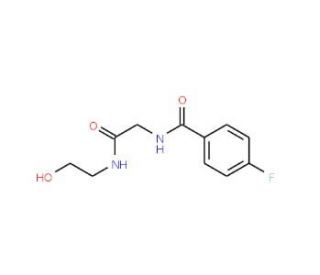 (4-Fluorobenzamido)-N-(2-hydroxyethyl)acetamide - chemical structure image