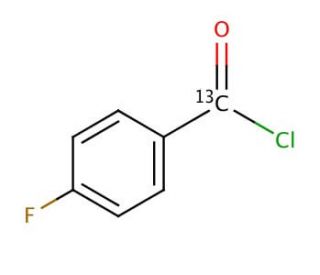 4-Fluorobenzoyl-carbonyl-13C chloride (CAS 91742-47-1) - chemical structure image
