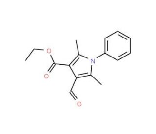 4-Formyl-2,5-dimethyl-1-phenyl-1H-pyrrole-3-carboxylic acid ethyl ester (CAS 175276-52-5) - chemical structure image