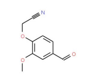 (4-Formyl-2-methoxy-phenoxy)-acetonitrile (CAS 342592-62-5) - chemical structure image