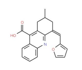 4-Furan-2-ylmethylene-2-methyl-1,2,3,4-tetrahydro-acridine-9-carboxylic acid - chemical structure image