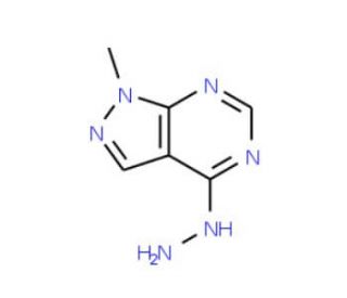 4-hydrazino-1-methyl-1H-pyrazolo[3,4-d]pyrimidine - chemical structure image