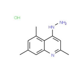 4-Hydrazino-2,5,7-trimethylquinoline hydrochloride (CAS 1170959-06-4) - chemical structure image