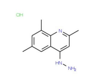 4-Hydrazino-2,6,8-trimethylquinoline hydrochloride (CAS 1171954-22-5) - chemical structure image