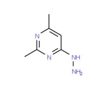 4-Hydrazino-2,6-dimethylpyrimidine (CAS 14331-56-7) - chemical structure image