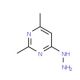 4-Hydrazino-2,6-dimethylpyrimidine (CAS 14331-56-7) - chemical structure image