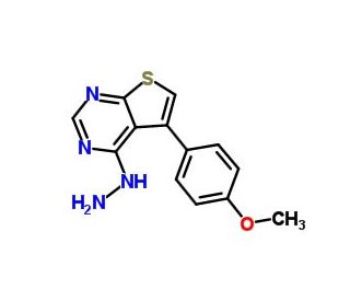 4-hydrazino-5-(4-methoxyphenyl)thieno[2,3-d]pyrimidine - chemical structure image