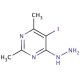 4-Hydrazino-5-iodo-2,6-dimethylpyrimidine - chemical structure image