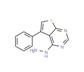 4-hydrazino-5-phenylthieno[2,3-d]pyrimidine (CAS 113246-86-9) - chemical structure image