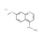 4-Hydrazino-7-methoxyquinoline hydrochloride (CAS 68500-40-3) - chemical structure image