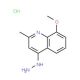 4-Hydrazino-8-methoxy-2-methylquinoline hydrochloride (CAS 1171435-31-6) - chemical structure image