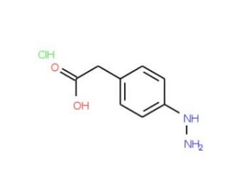 (4-Hydrazinophenyl)acetic acid hydrochloride - chemical structure image