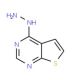 4-hydrazinothieno[2,3-d]pyrimidine (CAS 14080-58-1) - chemical structure image