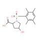 4-hydroxy-1-[(2,3,5,6-tetramethylphenyl)sulfonyl]pyrrolidine-2-carboxylic acid - chemical structure image
