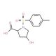 4-Hydroxy-1-[(4-methylphenyl)sulfonyl]-2-pyrrolidinecarboxylic acid (CAS 20275-18-7) - chemical structure image
