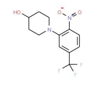 4-Hydroxy-1-(2-nitro-5-trifluoromethylphenyl)piperidine (CAS 1072944-51-4) - chemical structure image
