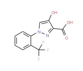 4-hydroxy-1-[2-(trifluoromethyl)phenyl]-1H-pyrazole-3-carboxylic acid - chemical structure image