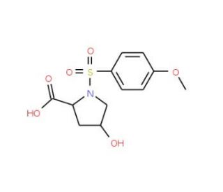 4-Hydroxy-1-(4-methoxy-benzenesulfonyl)-pyrrolidine-2-carboxylic acid - chemical structure image