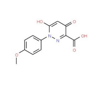 4-Hydroxy-1-(4-methoxyphenyl)-6-oxo-1,6-dihydro-3-pyridazinecarboxylic acid (CAS 121582-69-2) - chemical structure image