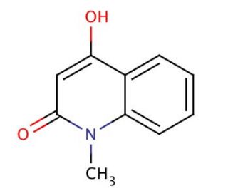 4-Hydroxy-1-methyl-2(1H)-quinolone (CAS 1677-46-9) - chemical structure image