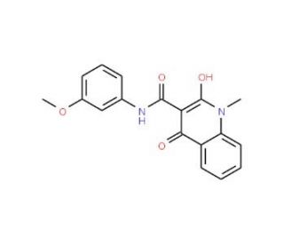 4-Hydroxy-1-methyl-2-oxo-1,2-dihydro-quinoline-3-carboxylic acid (3-methoxy-phenyl)-amide - chemical structure image