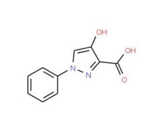 4-hydroxy-1-phenyl-1H-pyrazole-3-carboxylic acid - chemical structure image